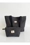 Totebag and Makeup Bag, Linen Beach Bag Set of 2, Women's Shoulder Bag