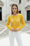 lace patterned gold buttoned basic jacket - 2