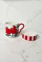 300 ml Porcelain Mug with Nar Pattern and Lid – Multi-Purpose Cup and Snack Bowl with Lid