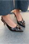 Lorvani Stiletto Light Brown Matte Leather with Bow Detail - 3