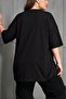 Butterfly Printed Women's Plus Size Oversized Crew Neck Cotton T-Shirt Relaxed Fit - 3