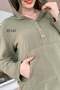 Kangaroo Pocket Linen Hooded Shirt 6Y130 - 4