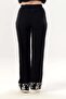 Nirvana Elastic Waist Muslin Embroidered Trousers with Double Side Pockets Black Syh - 2