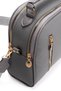 Women's Gray Daily Hand and Shoulder Bag with Gold Detail - 4