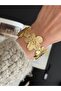 Pinterest Gold Flower Cuff Bracelet - 4