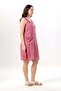Sleeveless Monika Daisy Embroidered Pocketed Short Poplin Dress Dusty Rose Gkrs - 4