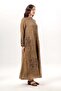 Long Sleeve Nuray Buttoned Round Neck Double Pocket Poplin Robe Earth Tprk - 4