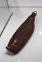 Women's Brown Shiny Mesh Knitted Chain Hand and Shoulder Bag - 2