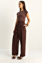 Women's Bitter Brown Voluminous Pencil Pants 0543 60286010 - 4