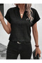Women's Short Sleeve Judge Collar Sofia Blouse - 2