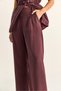 Plum Waist Elastic Buckle Detail Lined Vest Double Pleated Loose Trousers Modal Suit 9409 60286093 - 7
