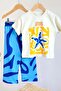 Unisex Kids' Cotton Crew Neck Printed T-Shirt and Blue Sweatpants Set - 4
