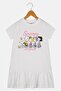 Kids Girl Graphic Print Dress, White - 2