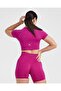 Oneractive Crop Short Sleeve Plum