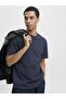 Men's Navy Blue Jprblaleo Ss Structure Tee Styd Aw25 T-Shirt 12294823-Nightsky - 3