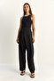 Women's Black Voluminous Pleated Trousers 0543 60286010 - 2