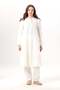 Long Sleeve Yaren Hakim Collar Summer Muslin Tunic Off-White Krkbyz