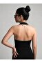 Women's 4-Pack Halter Neck Crop Top Bodysuit (Beige-Black-White-Grey) - 2