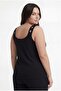 Women's Plus Size Sleeveless Black Blouse - 5