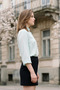 Women's Belted Mini Skirt with Shorts - 5
