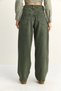 Women's Khaki Vintage Washed Baggy Cut Comfortable Fit Denim Trousers 703 60286060 - 7