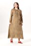 Long Sleeve Sultan Single Pocket Summer Long Poplin Dress Earth Tprk