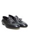 Black Color Laceless Genuine Leather Leather Sole Men's Shoes