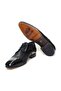 Black Color Lace-Up Genuine Leather Leather Sole Men's Shoes - 3