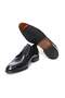 Black Color Lace-Up Genuine Leather Men's Shoes - 3
