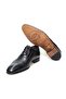 Black Color Lace-Up Genuine Leather Men's Shoes - 3