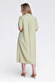 40289 Green Lightweight Fabric Short Sleeve Dress - 4