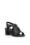 Elit Koc2202 Women's Genuine Leather Heeled Sandals Black - 3
