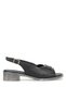 26020305Y Women's Genuine Leather Classic Heeled Shoes Black - 2