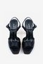 Women's Black Satin Platform High Heeled Shoes - 7