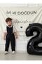 Black Gardener Model Short Sleeve Baby Boy Salopet Set