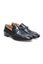 Black Color Laceless Genuine Leather Leather Sole Men's Shoes