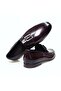 Burgundy Color Laceless Genuine Leather Men's Shoes - 2