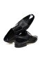 Black Color Lace-Up Genuine Leather Leather Sole Men's Shoes - 2