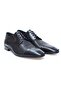 Black Color Lace-Up Genuine Leather Men's Shoes