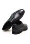 Black Color Laceless Genuine Leather Men's Shoes - 2