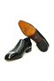 Black Color Laceless Genuine Leather Leather Sole Men's Shoes - 3