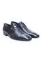 Black Color Lace-Up Genuine Leather Men's Shoes