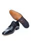 Black Color Lace-Up Genuine Leather Men's Shoes - 3