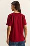 Women's Burgundy 100% Organic Cotton Deep V-Neck Comfort Fit T-Shirt 60602066 - 6