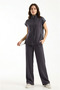 Women's Modal Jessica Garnished Sweat Suit/ Modal Turtleneck Sleeveless Jessica Panelled Tracksuit - 2