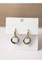 Silver and Gold Color Steel Hoop Women's Earrings - 3