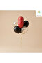 Red Black Gold Confetti Balloon Set 20-Piece Transparent Balloon Party Decoration Romantic Premium - 2