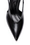 Women's Genuine Leather Look Pointed Toe Shoes Black - 4