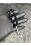 Black Crystal Glass Prayer Beads with Misinala on the Wrist Length - 3