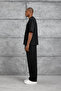 Men's T-Shirt Oysho Fabric Crew Neck Black Oversize Crew Neck - 4